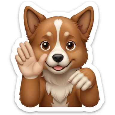 Dog flipping someone off sticker