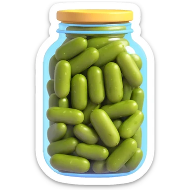 a jar of pickles sticker