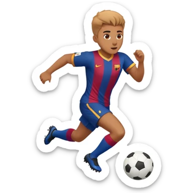 barca soccer player sprinting  sticker