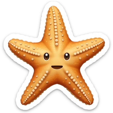 Sad starfish sticker
