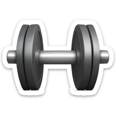 barbell with a zig zag shape in the center  sticker