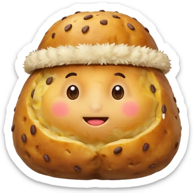 Jacket potato with a hat  sticker