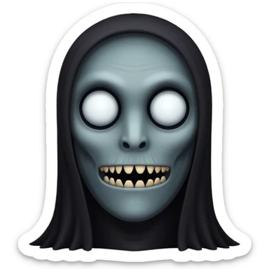 creepy monster black long head faceless no mouth no eyes  sticker