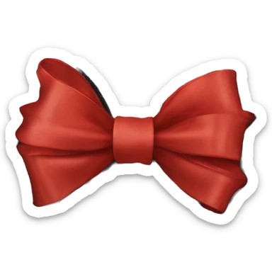 black lace bow with red ruffles sticker