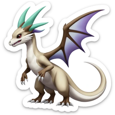 Noivern-Marowak-Lugia-Fakémon-hybrid-creature (full body)  sticker