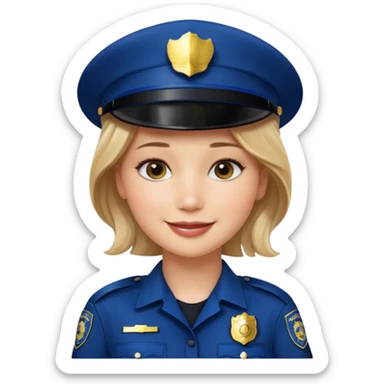 Jennifer Lawrence, in a police uniform sticker