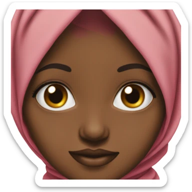 Photorealistic African Hijabi eyeroll sticker
