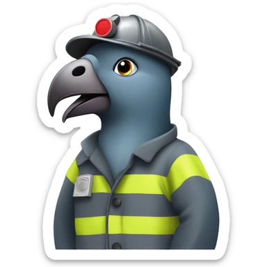 Pigeon fire fighter  sticker