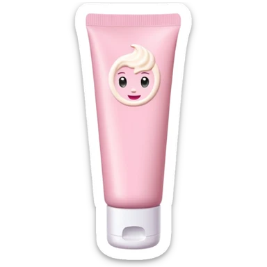 pink cream tube packaging sticker