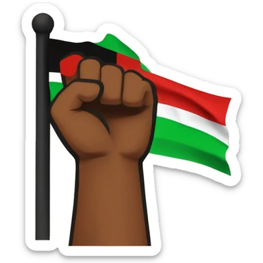 Black Power Fist and Red and Black and Green Flag  - Juneteenth - Freedom is NOT free ! sticker