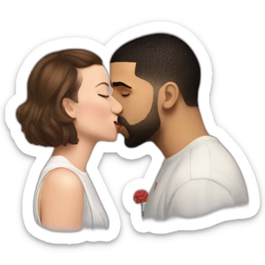 drake kissing Millie Bobby Brown sticker
