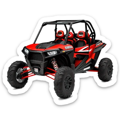 Polaris rzr xp 1000 4 seater in black and red sticker