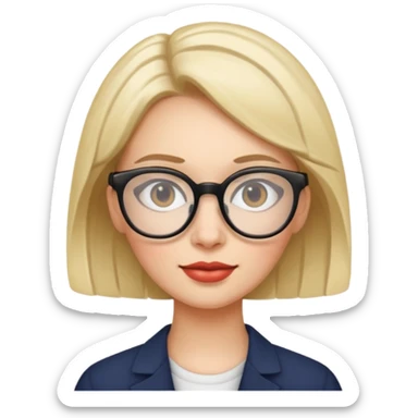 👩 with specs sticker