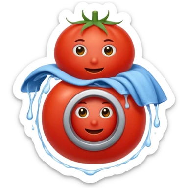 Tomatoe doing laundry sticker