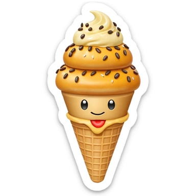 Cheeseburger icecream cone sticker