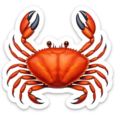 Crab in the fire sticker