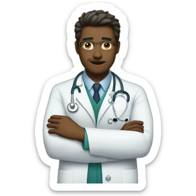 doctor saying no and making an x with his arms sticker