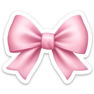 light pink bow sticker