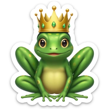 Princesse frog in her bedroom sticker
