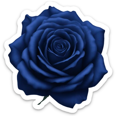 real dark blue rose sticker