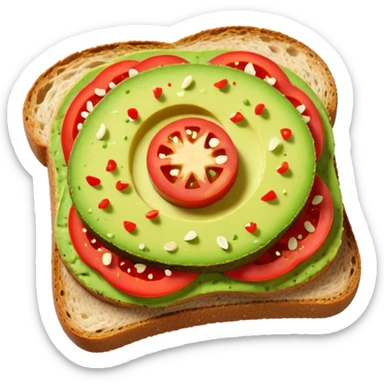 avocado toast no seed  sticker