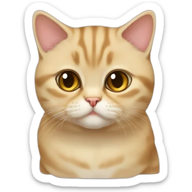 British fold shorthair gold chinchilla cat sticker