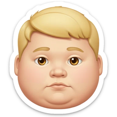 draw a fat boy 15 years old sticker