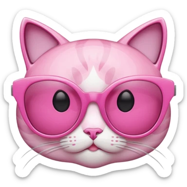 pink sunglasses cat-eye frames sticker