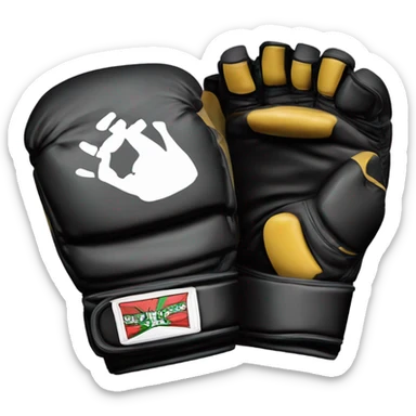 mixed martial arts glove sticker