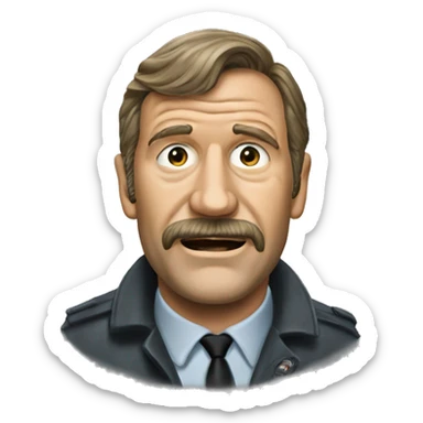 Quint from the movie Jaws sticker
