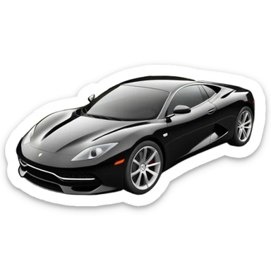 luxury car on a scenic highway sticker
