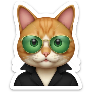 cat wearing sunglasses, simple sticker