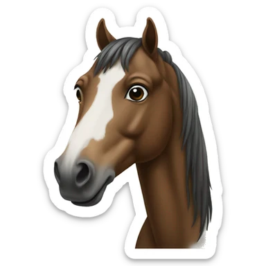 horse on a bile sticker