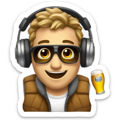 Alps Savoie DJ with beer sticker