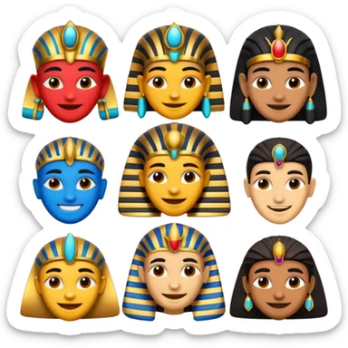 fammi una emoji che rappresenta tutti gli dei egizi sticker