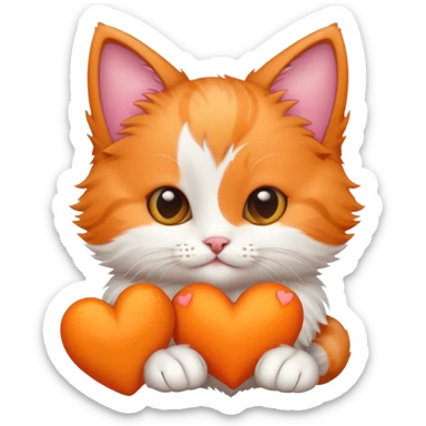 Hello  kiti avec un coeur sticker