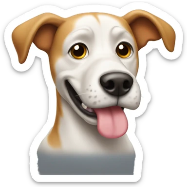 Dog with a stinky butt  sticker