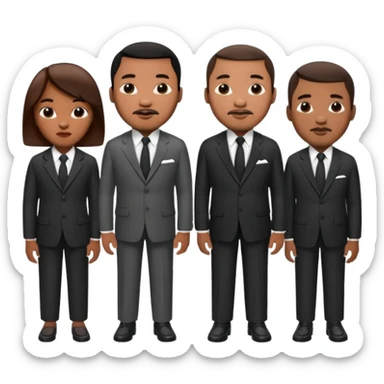 Martin Luther King JR. Siblings sticker