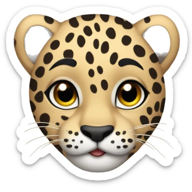 cute leopard sticker