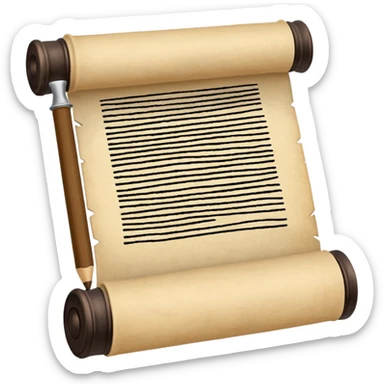 Pergamino enrollado con un sello de cera negro sticker