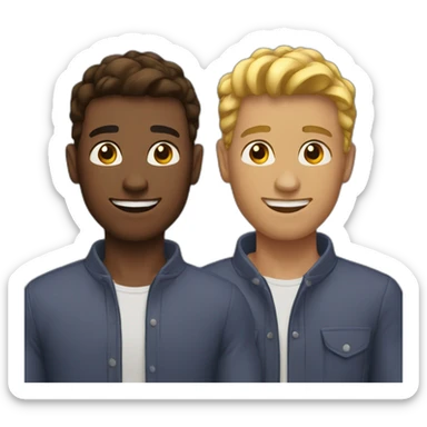 Gay man with his boyfriend sticker