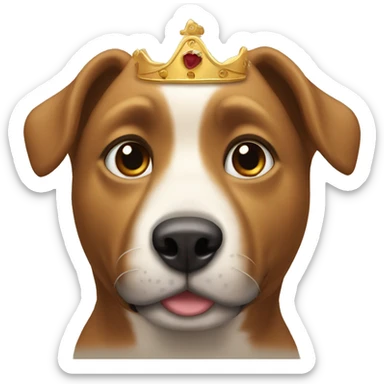 perro con una corona  sticker
