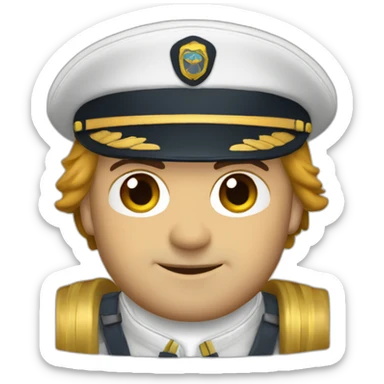 captain pilot epaullette sticker
