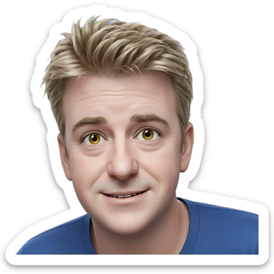 smiling blonde boy portrait sticker