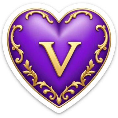 The golden Letter “Y” inside a Purple Heart sticker