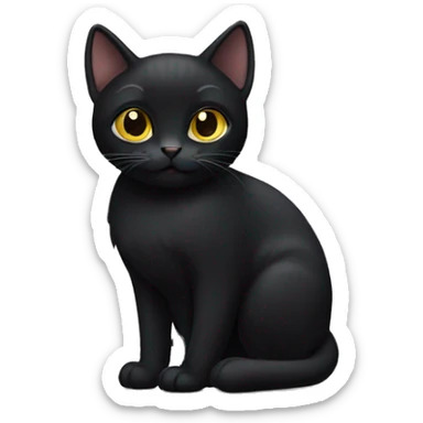 black cat sticker