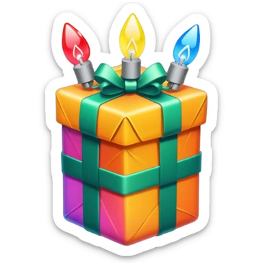 create "1637" with Christmas lights wrapping it sticker