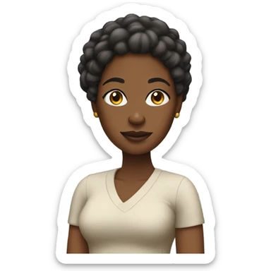 a very robust large african american woman  sticker