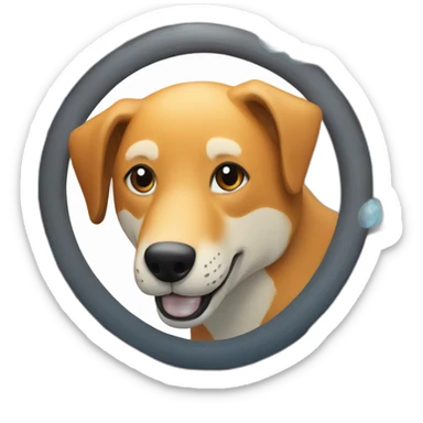 A dingo floating in an inner tube in a pool sticker