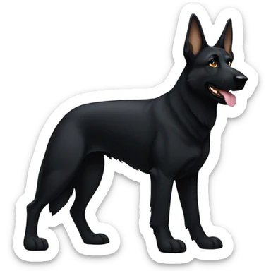 Black german shepherd  sticker